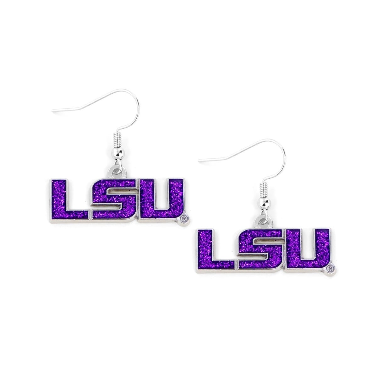 6326402387 LSU Tigers Glitter Dazzle Earrings