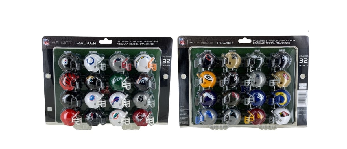 9585506053 NFL 32 Team Helmet Standings Tracker Display Set