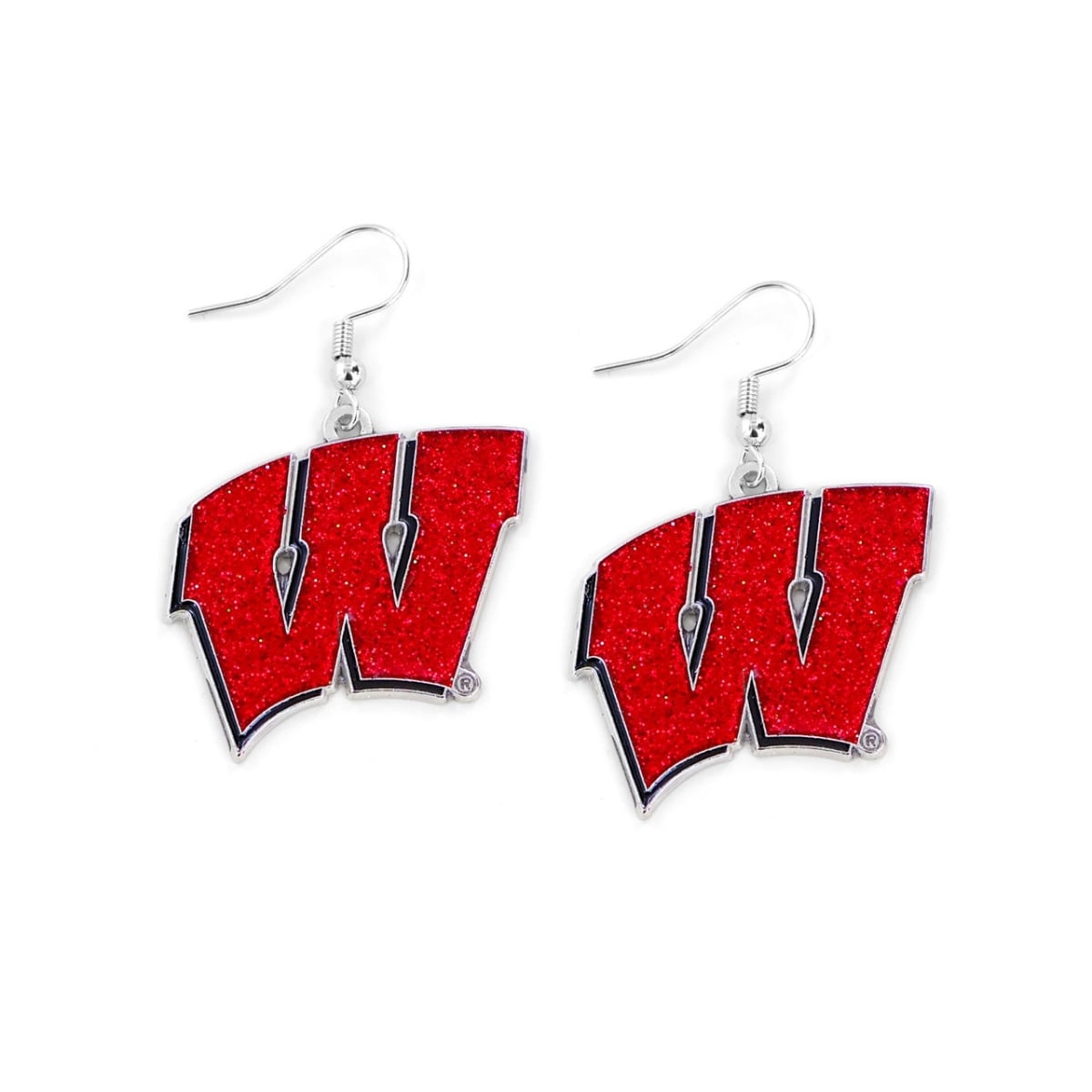 6326402503 Wisconsin decalrs Glitter Dazzle Earrings