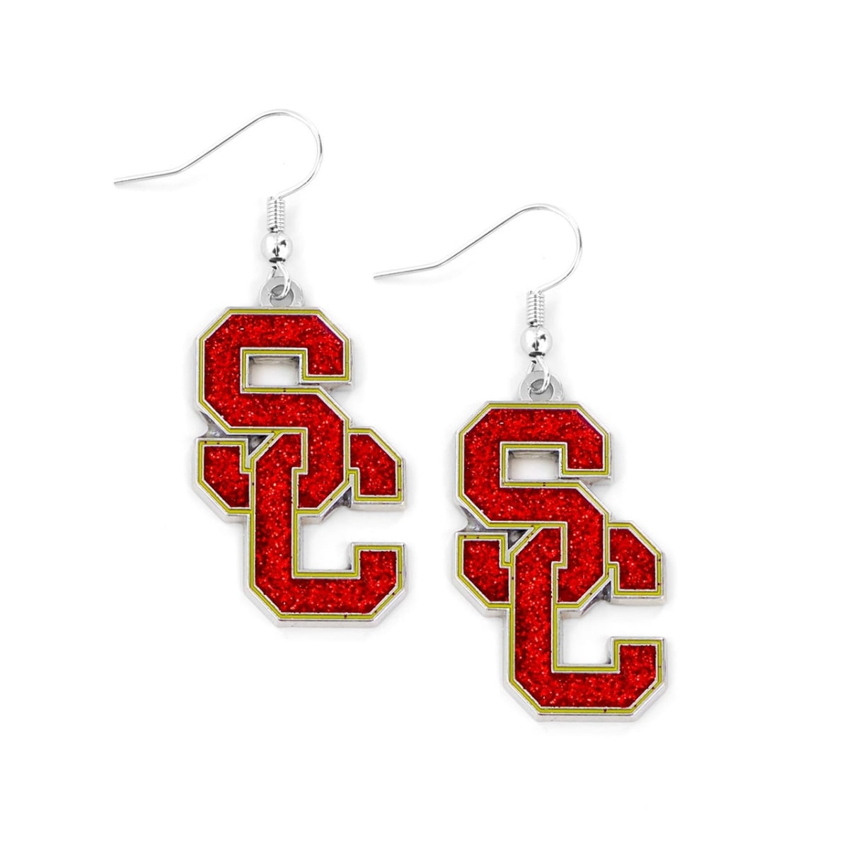 6326402456 USC Trojans Glitter Dazzle Earrings