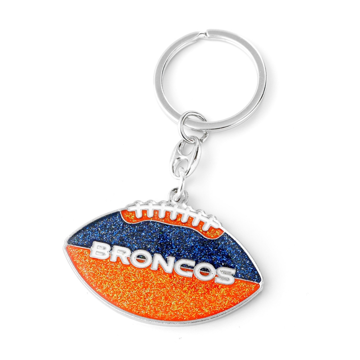 6326475352 Denver Broncos Football Glitter Keychain