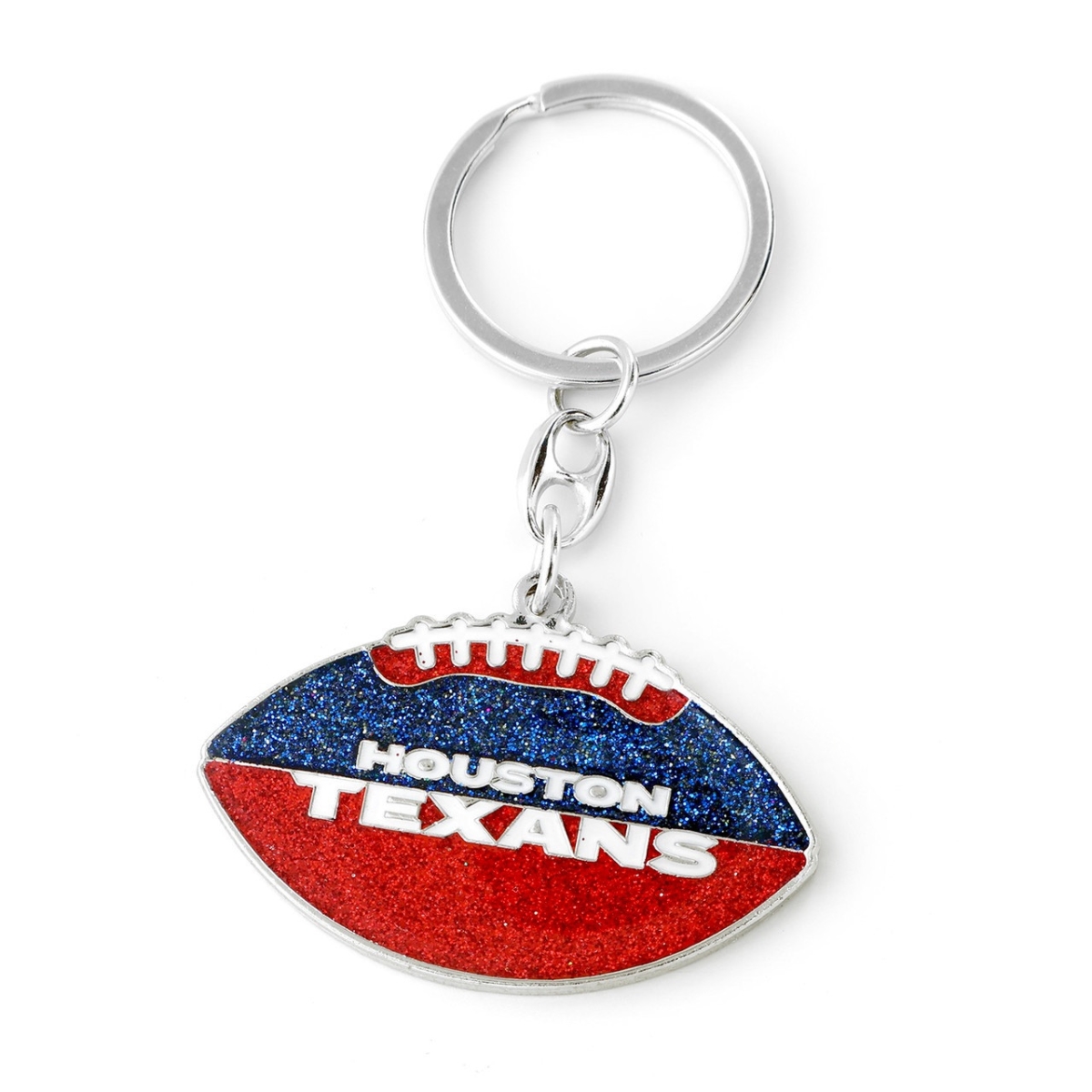 6326475369 Houston Texans Football Glitter Keychain