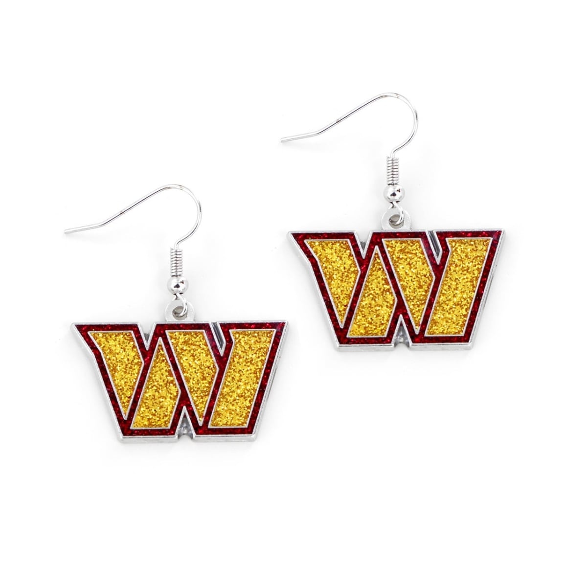 6326478995 Washington Commanders Glitter Dazzle Earrings