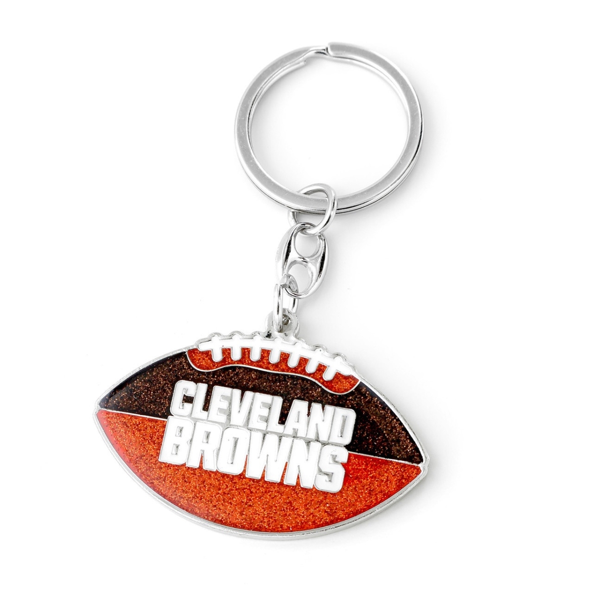 6326475351 Cleveland Browns Football Glitter Keychain