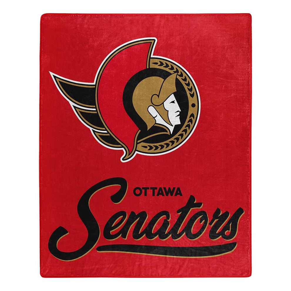 9738159856 60 x 80 in. Ottawa Senators Raschel Throw Blanket