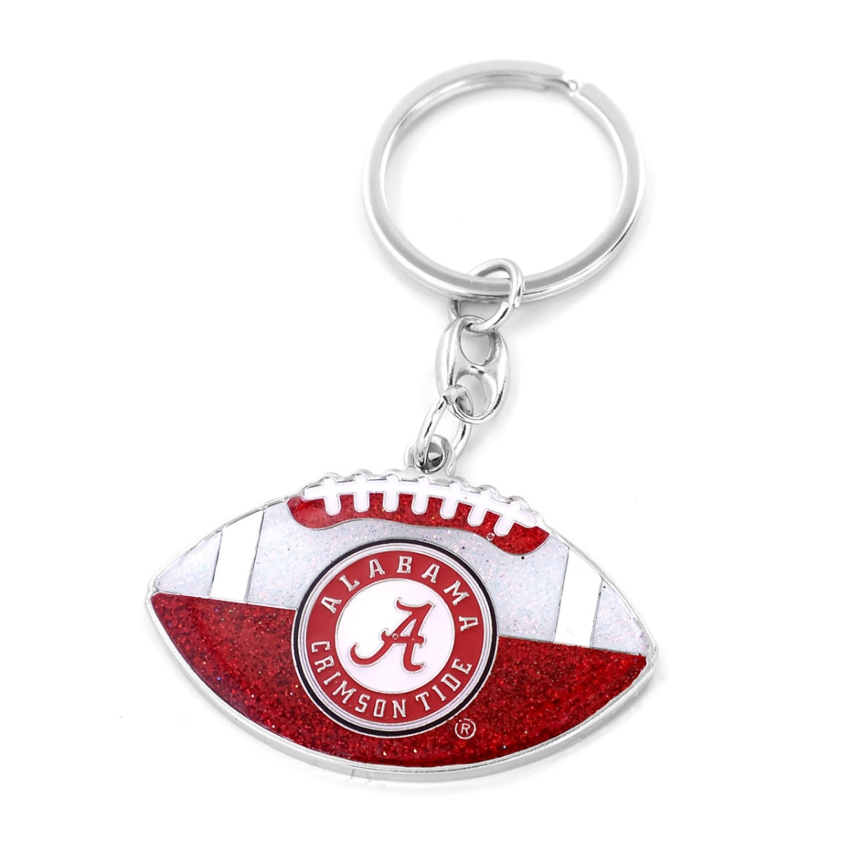 6326404354 Alabama Crimson Tide Football Glitter Keychain