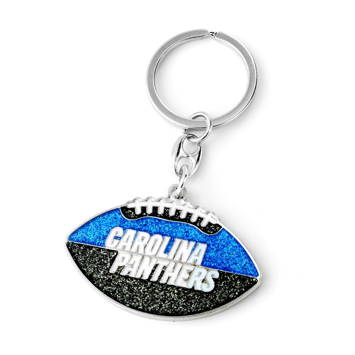 6326475367 Carolina Panthers Football Glitter Keychain
