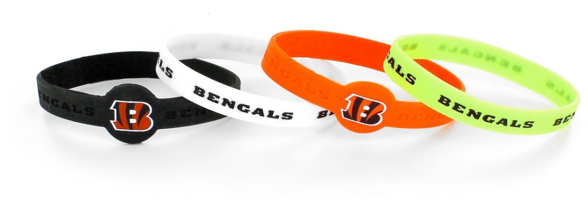 6326436150 Cincinnati Bengals Silicone Bracelets - Pack of 4