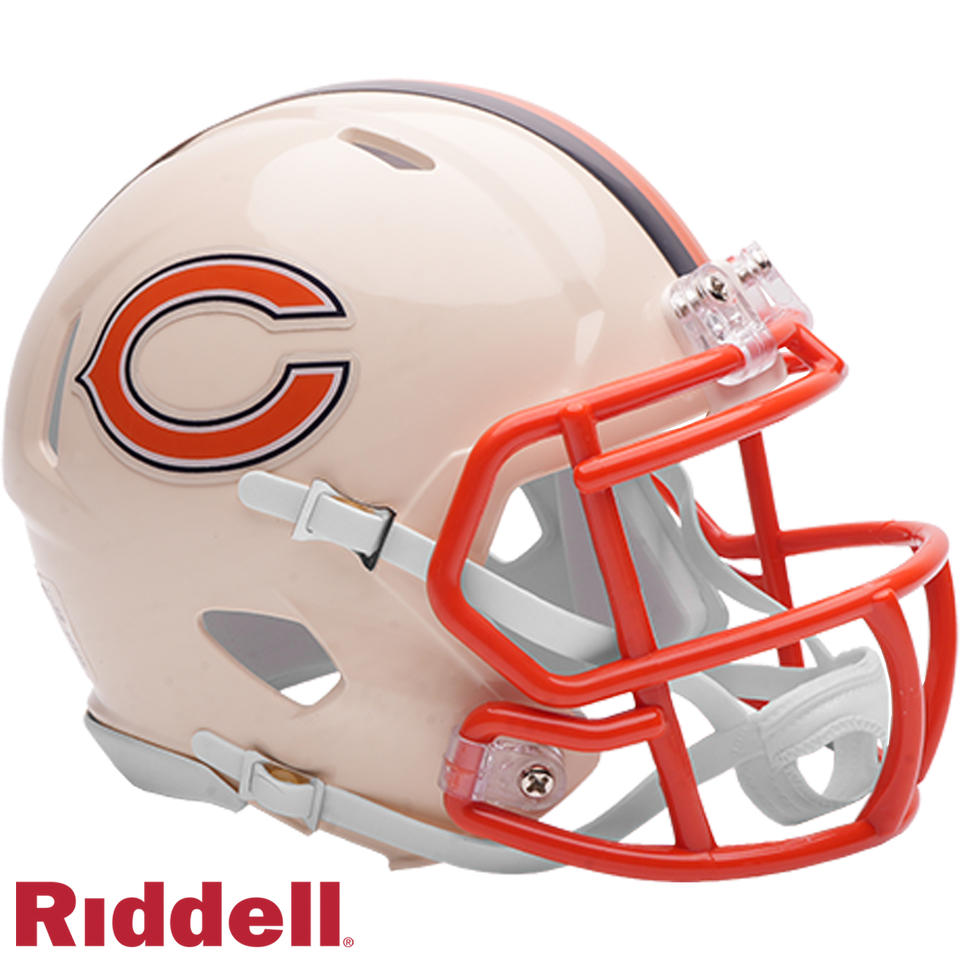 9585503044 NFL Chicago Bears Replica Speed Style Retro Collection Mini Helmets