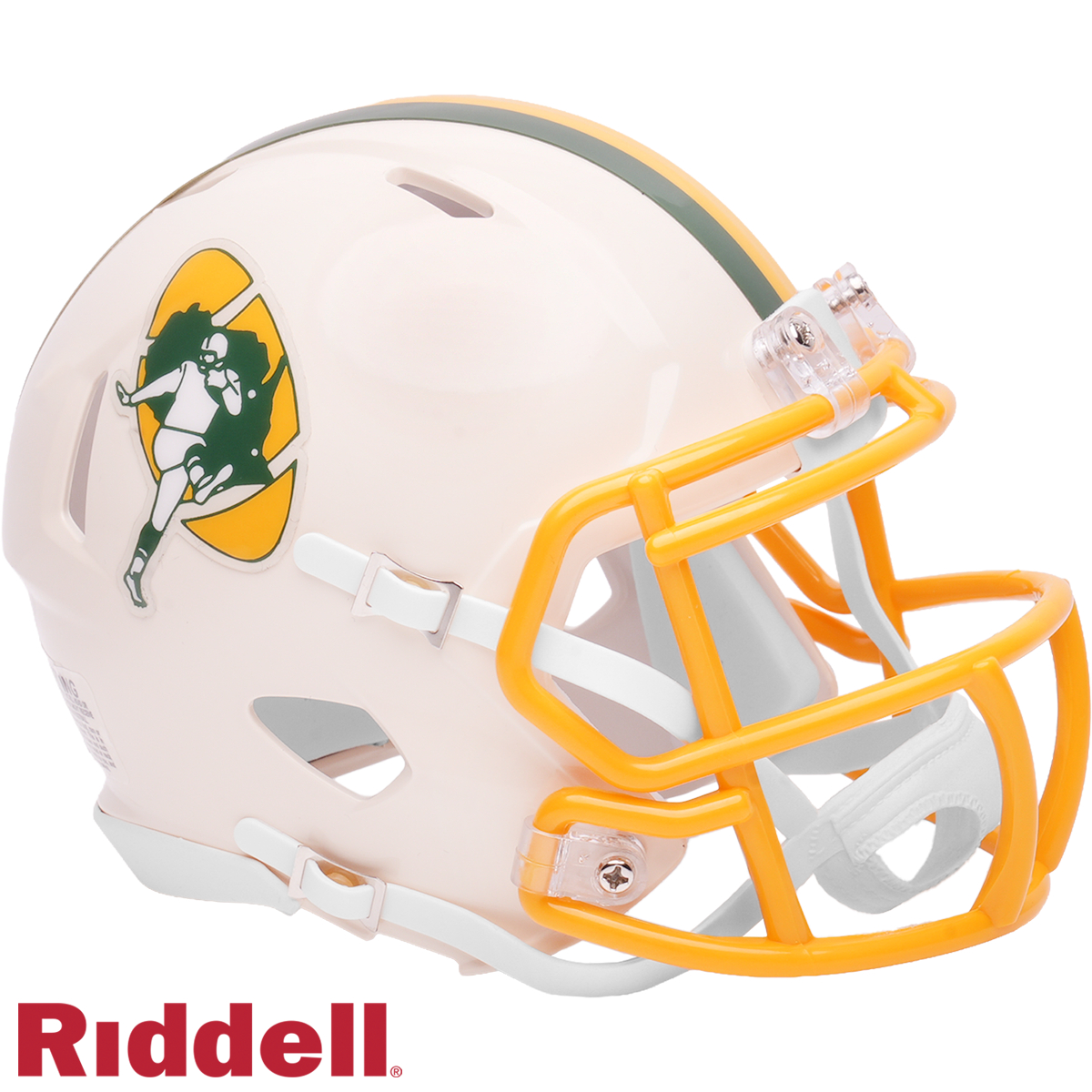 9585503063 NFL Green Bay Packers Replica Speed Style Retro Collection Mini Helmets