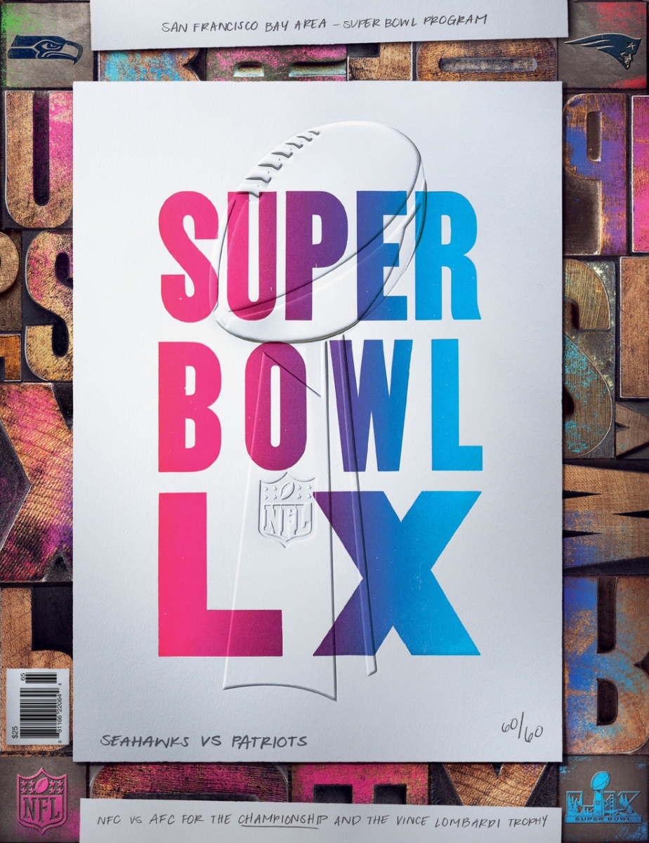 8116622064 NFL Super Bowl LX Program Memorabilia & Wall Decor