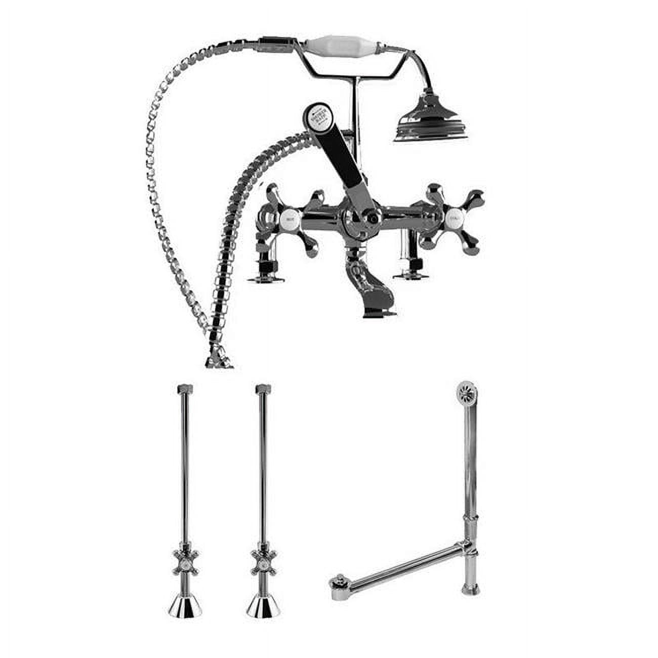 Picture of Cambridge Plumbing CAM463D-6-PKG-CP Deck Mount Claw Foot Tub, Polished Chrome