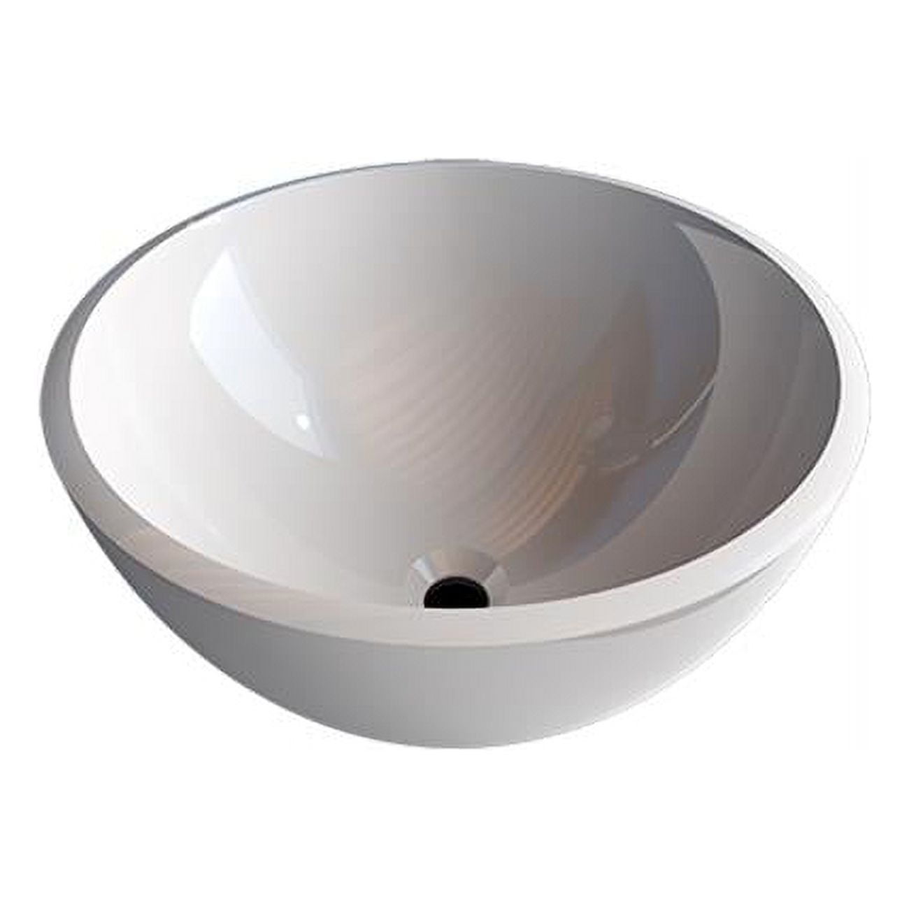 16 in. Dolomite Mineral Composite Round Vessel Sink