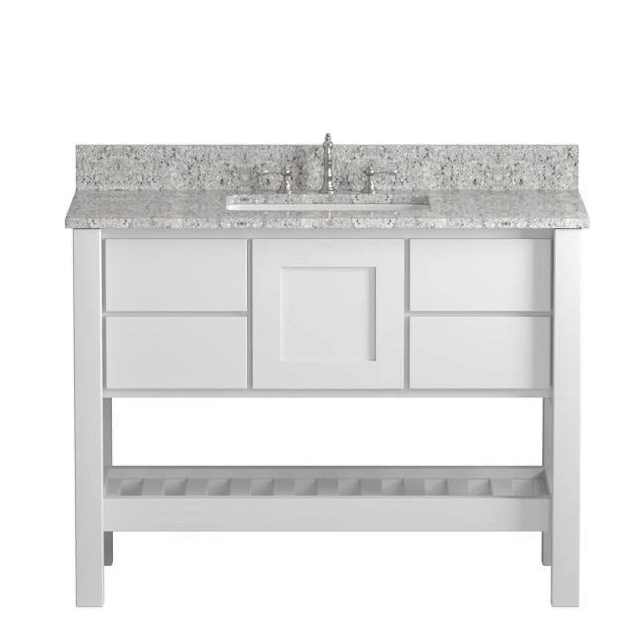 P48W-PEPPER 36 x 48 x 22 in. USA Patriot White Bathroom Vanity with Pepper Countertop -  Cambridge Plumbing