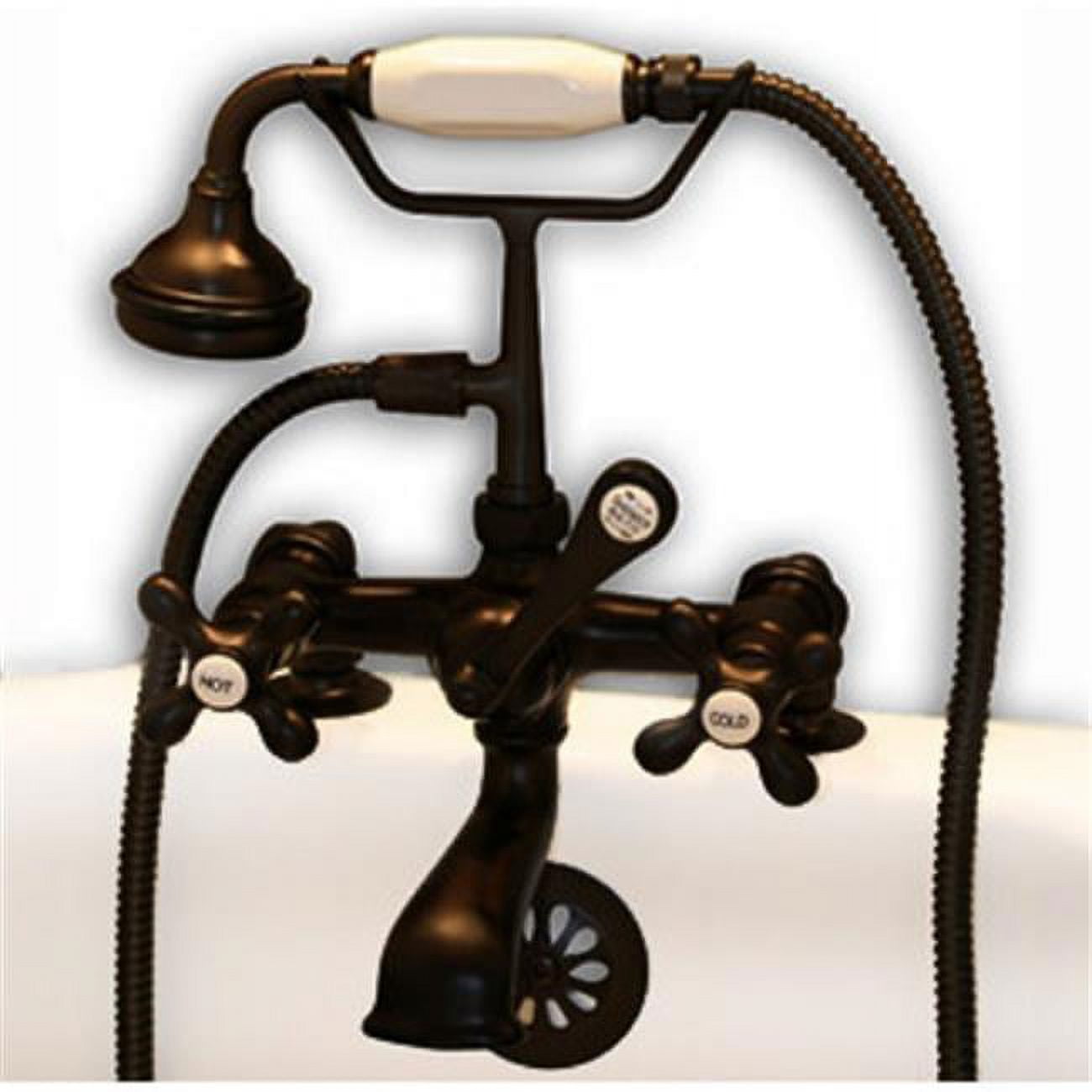 Picture of Cambridge Plumbing CAM463-2-ORB Clawfoot Tub Deck Mount Brass Faucet&#44; Oil Rubbed Bronze