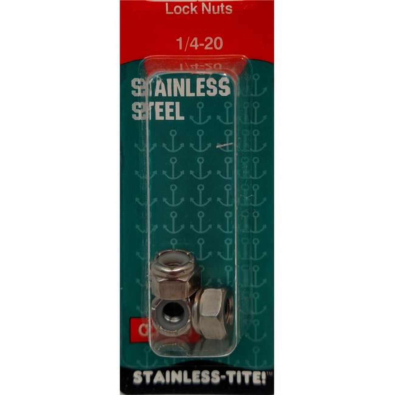 0.25 x 20 in. Stainless Steel Lock Nuts