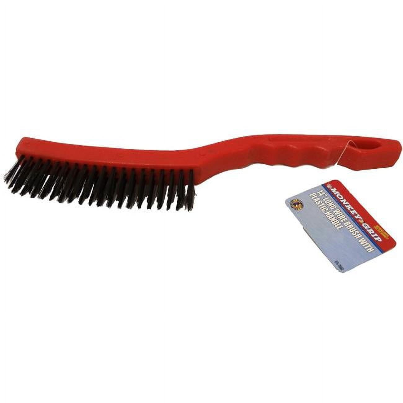 Picture of Barjan 07576662 14 in. Monkey Grip Long Wire Brush with Plastic Handle