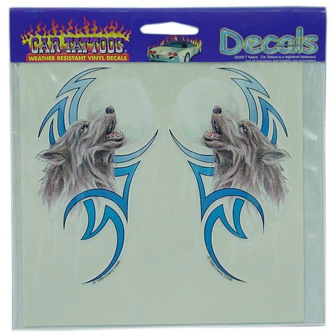 Picture of Barjan 04560081 Car Tattoos Tribal Wolf Weather Resistant Vinyl Decal