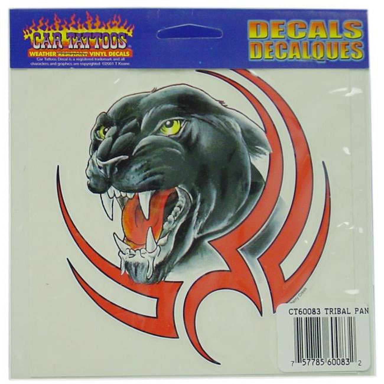 Picture of Barjan 04560083 Car Tattoos Tribal Panther Weather Resistant Vinyl Decal