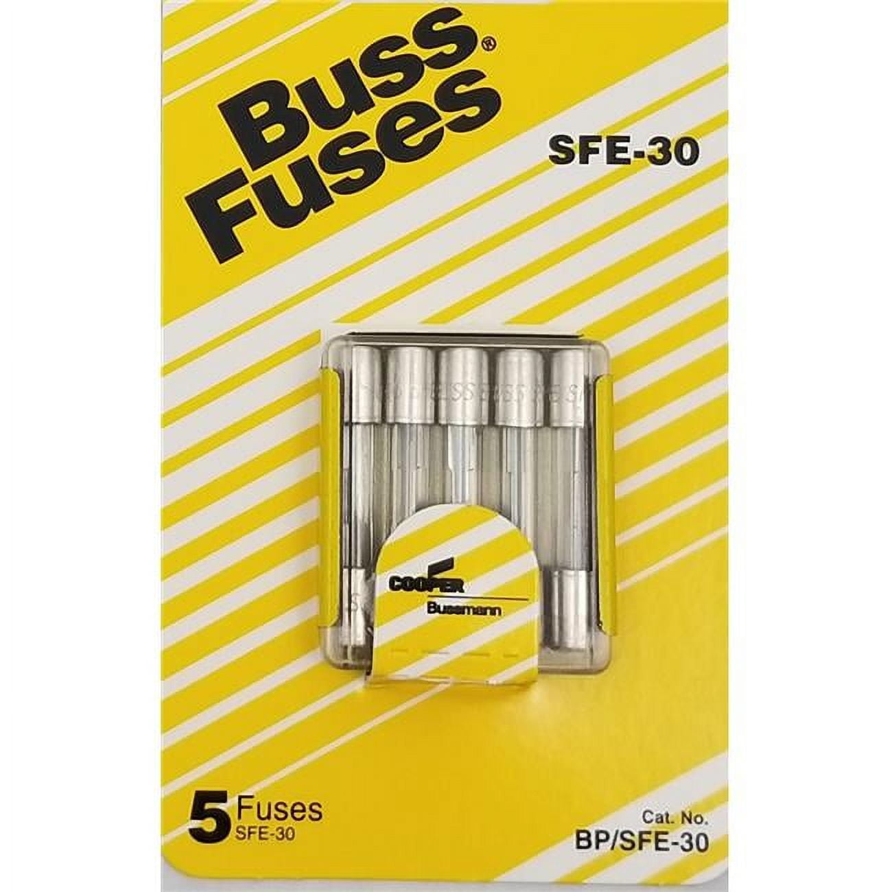 058BPSFE30 30A Buss Fuse, 5 per Card