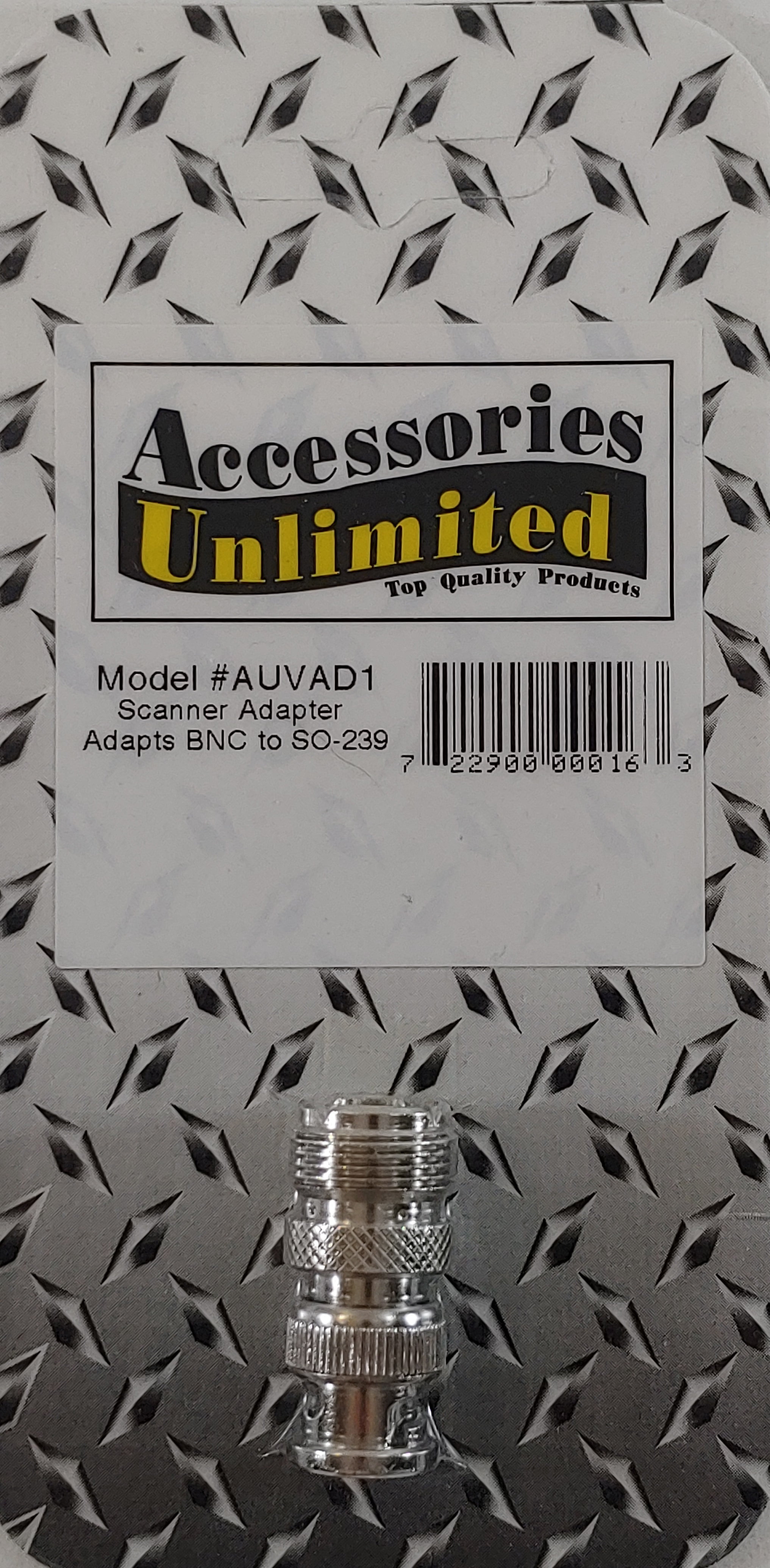 Picture of Accessories Unlimited AUVAD1 Scanner Adapter BNC to SO239