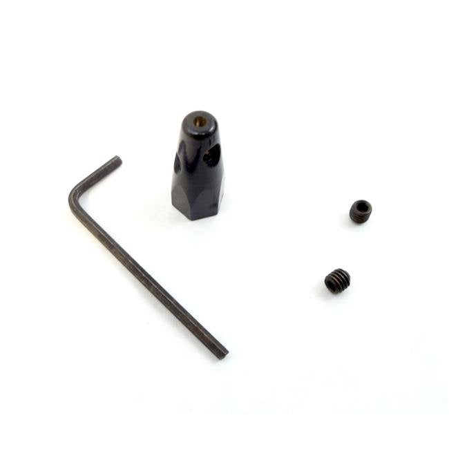 Cone Whip Adapter with Allen Wrench & Set Screws, Black