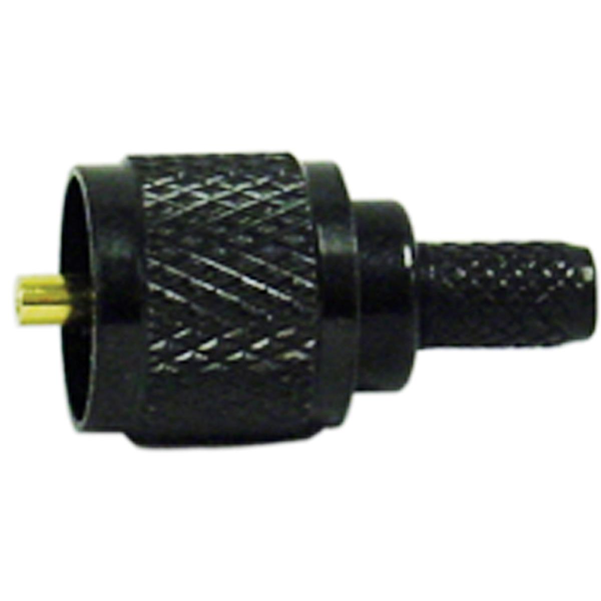 Mini UHF Male Crimp Connector for RG58-U, Black
