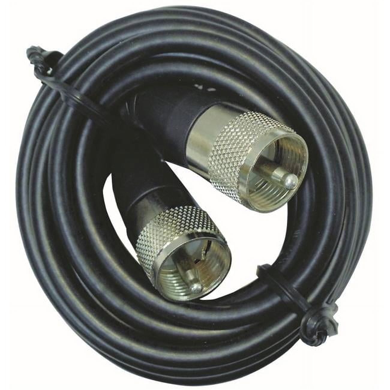 12 ft. RG48AU Single Lead Coax Cable with 2 Molded PL259 Connectors - Bulk