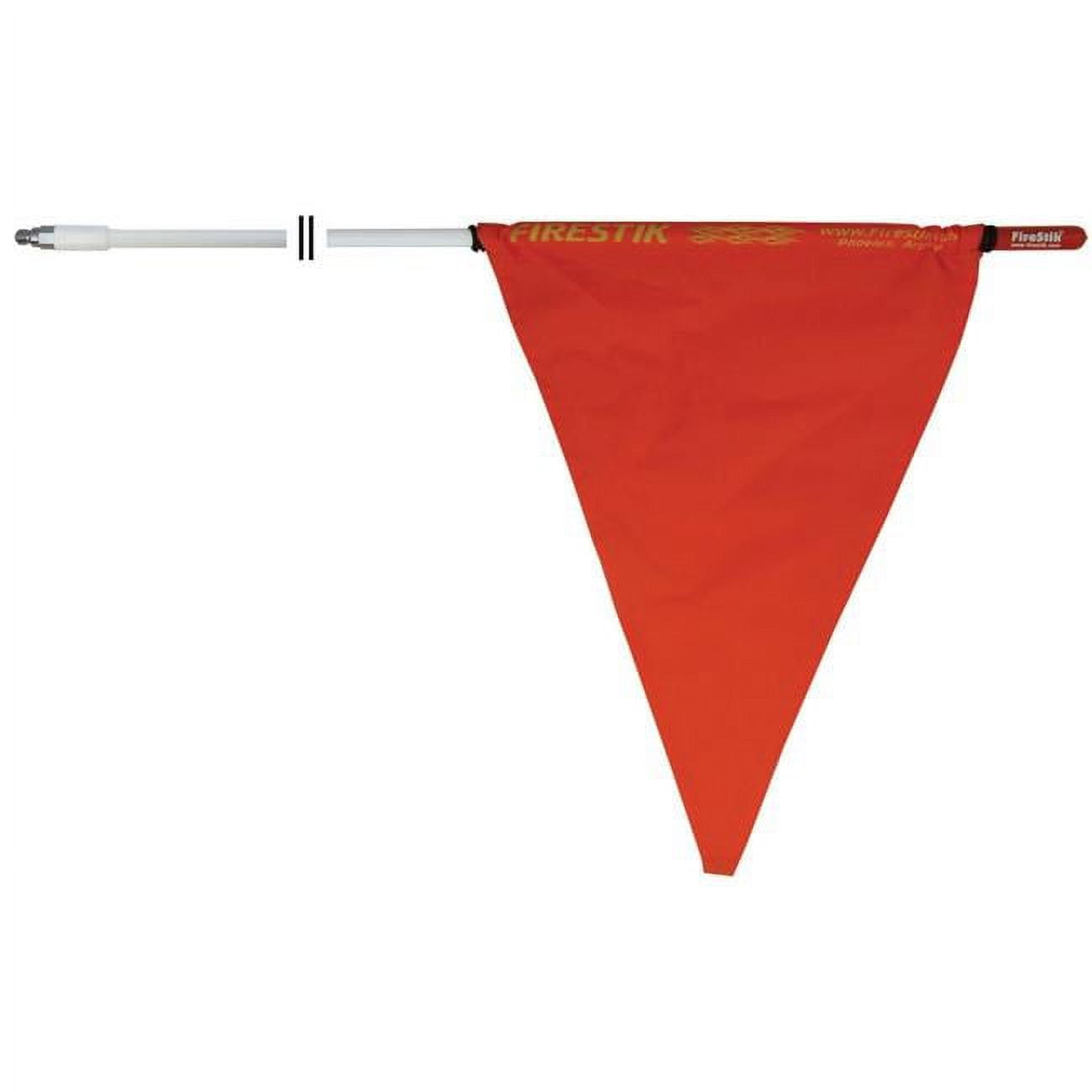 5 ft. 0.38 x 24 in. Thread White Mast with Orange Safety Flag