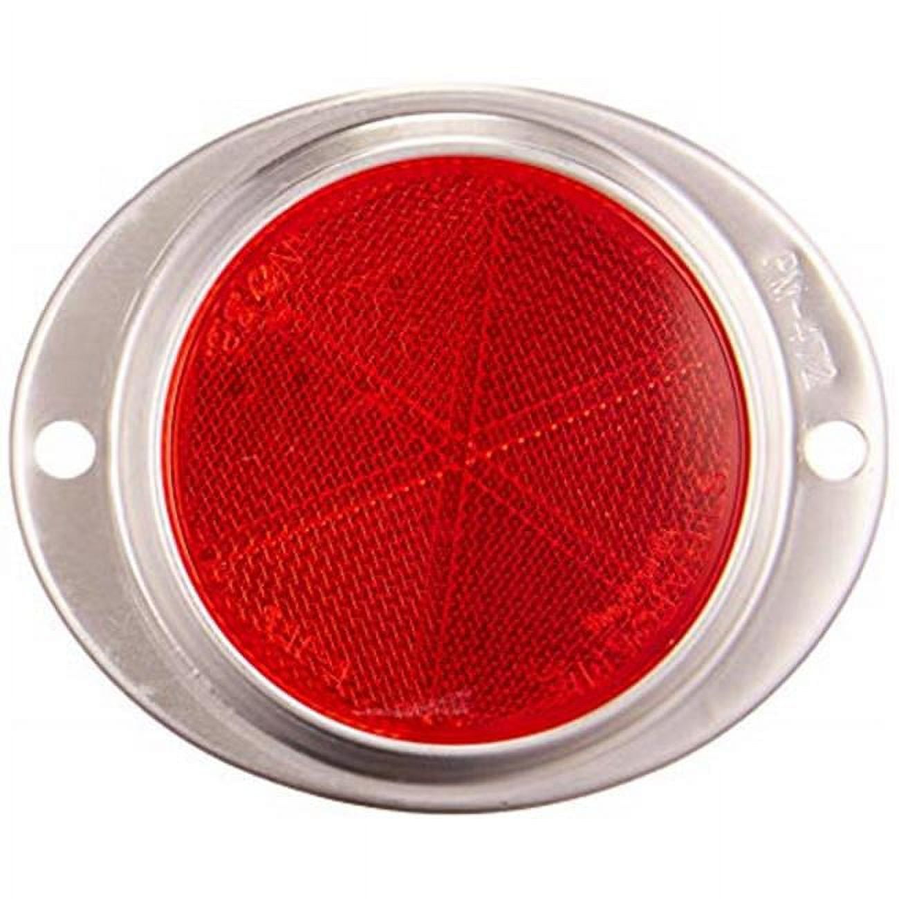 3 in. Aluminum Reflector - Red, 2 Per Card