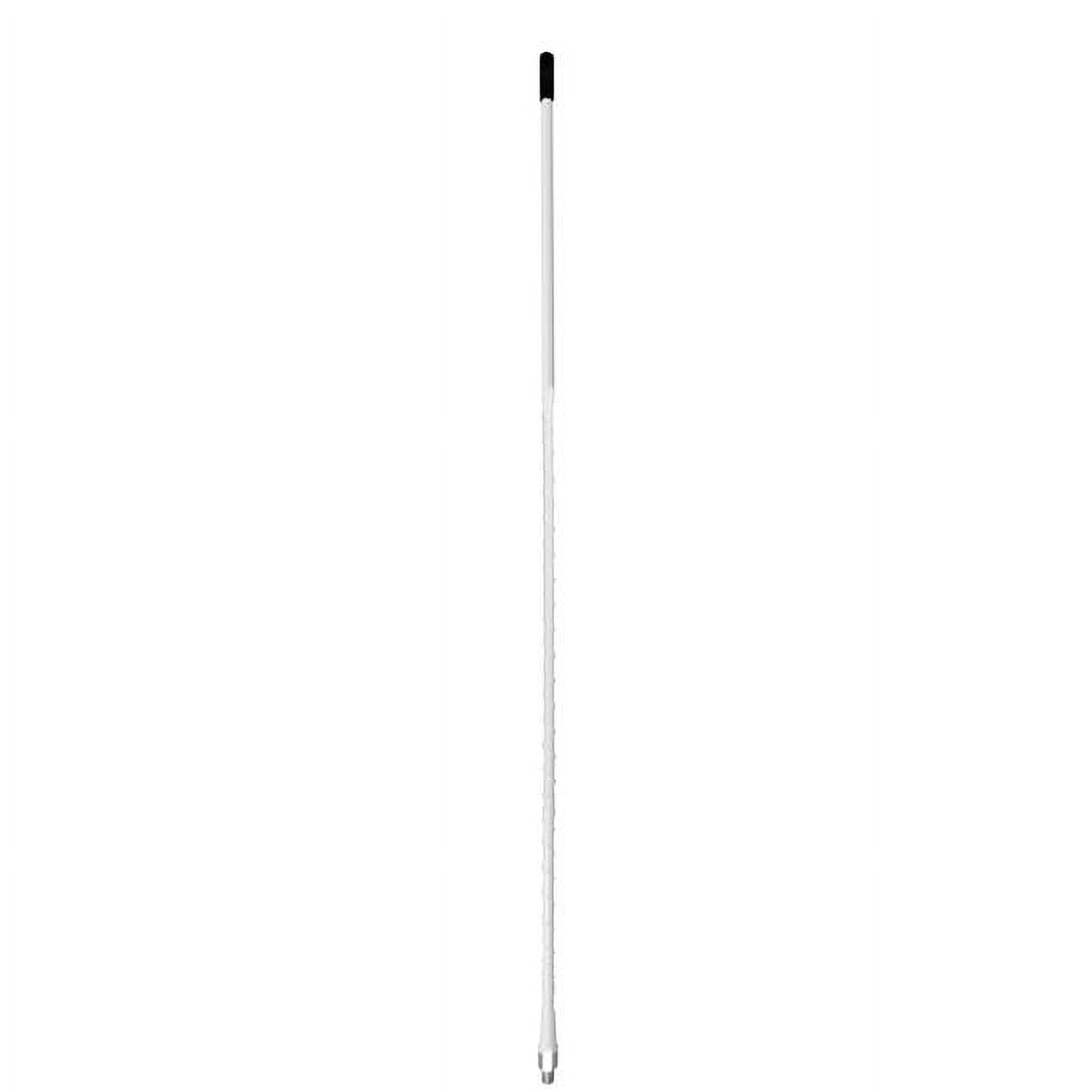 3 ft. 0.37 x 24 in. Thread Fiberglass CB Antenna Whip, White