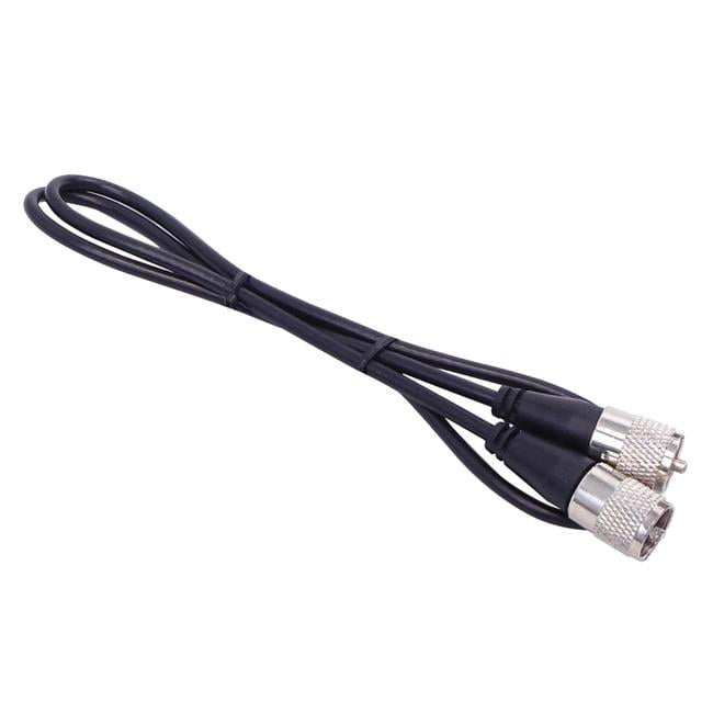 3 ft. RG58A-U Coax Cable Assembly with Molded PL259 Connectors on Each End, Black