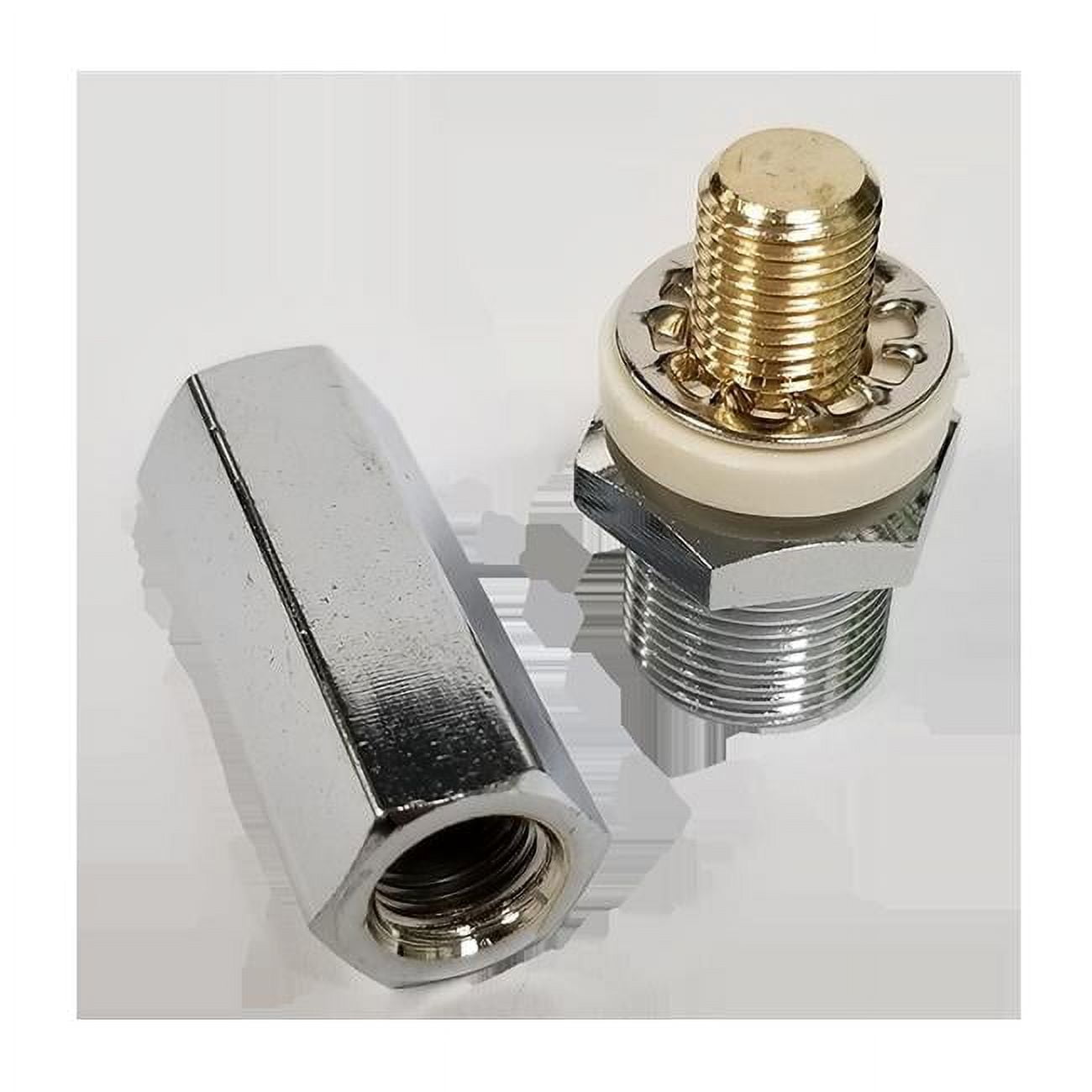SM1F Chrome Plated Stud with Long Hex Nut So239