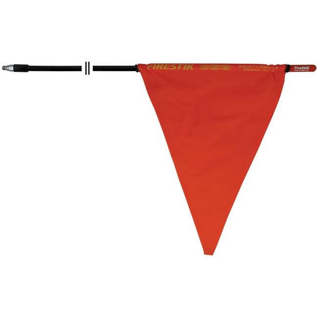 6 ft. 0.38 x 24 in. Thread Black Mast with Orange Safety Flag