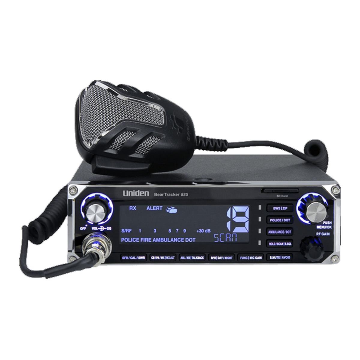 Picture of Uniden BEARTRACKER885 Hybrid Cb Radio with Built-In Digital Scanner with Bear Tracker