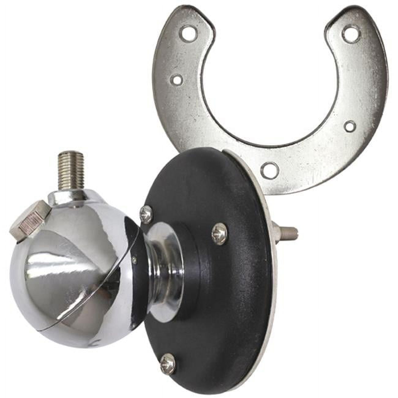 Heavy Duty Chrome Ball Mount with 0.38 x 24 in. Threads & SO239 Connector