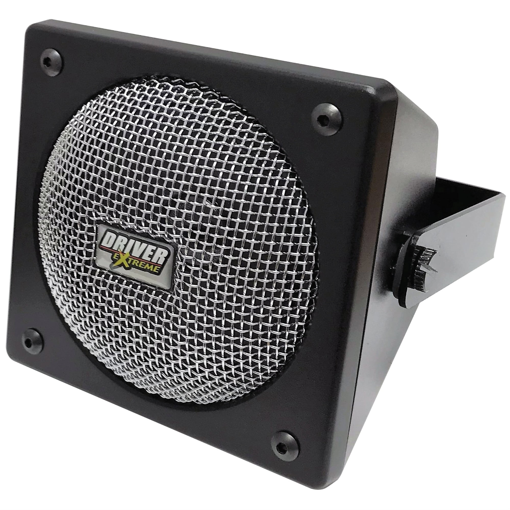 4 in. 15W Premium Wedge Designed External Speaker, Black & Chrome