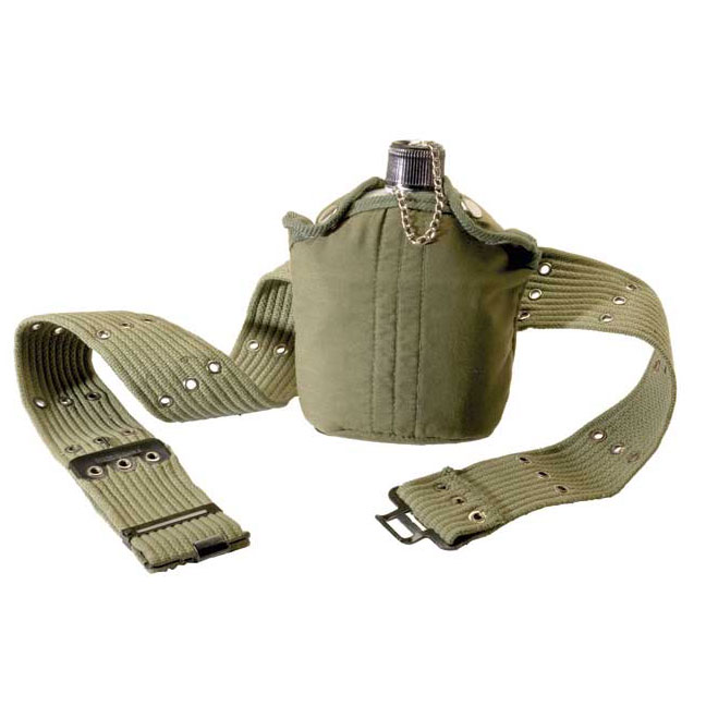 Picture of Texsport T16390 Aluminum Canteen with Lined Canvas Cover & Belt Set&#44; Green