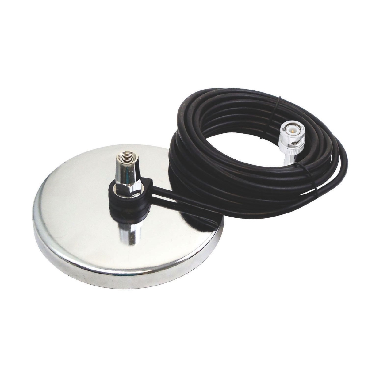 JBC110-10BN 3 in. Chrome Magnet Mount with 10 ft. RG58 Coax Cable & BNC Connector