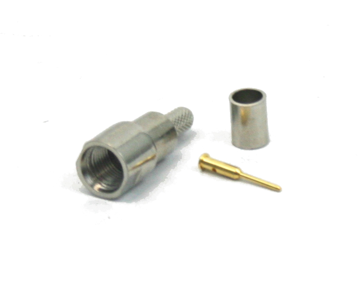408015A Female-M Crimp Connector for RG58AU Coaxial Cable