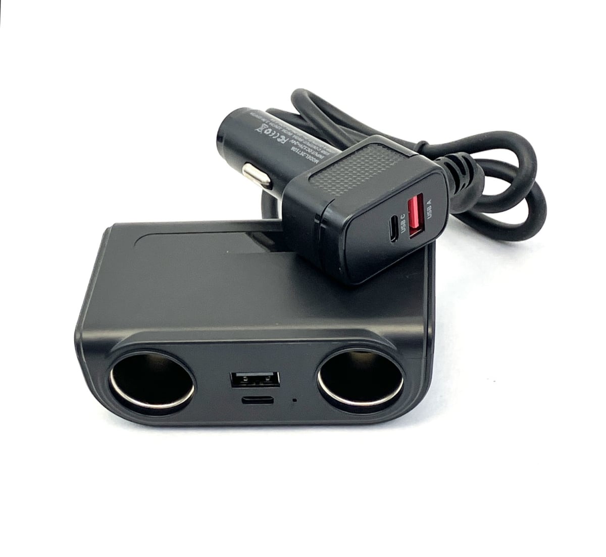 Misc USBR59 7-in-1 Multi-Function 12-24 Volt Smart Charger with 2 USB Standard & 2 USB C Ports -2 Cigarette Sockets
