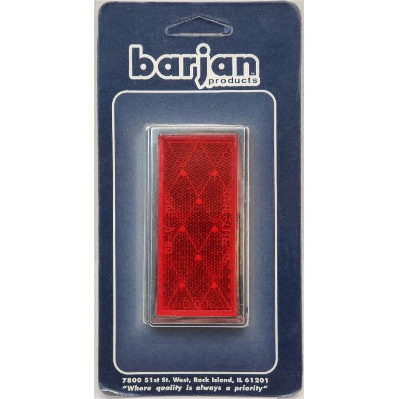 Picture of Barjan 049BP484R Reflector Rectangular 2 by CD - Red