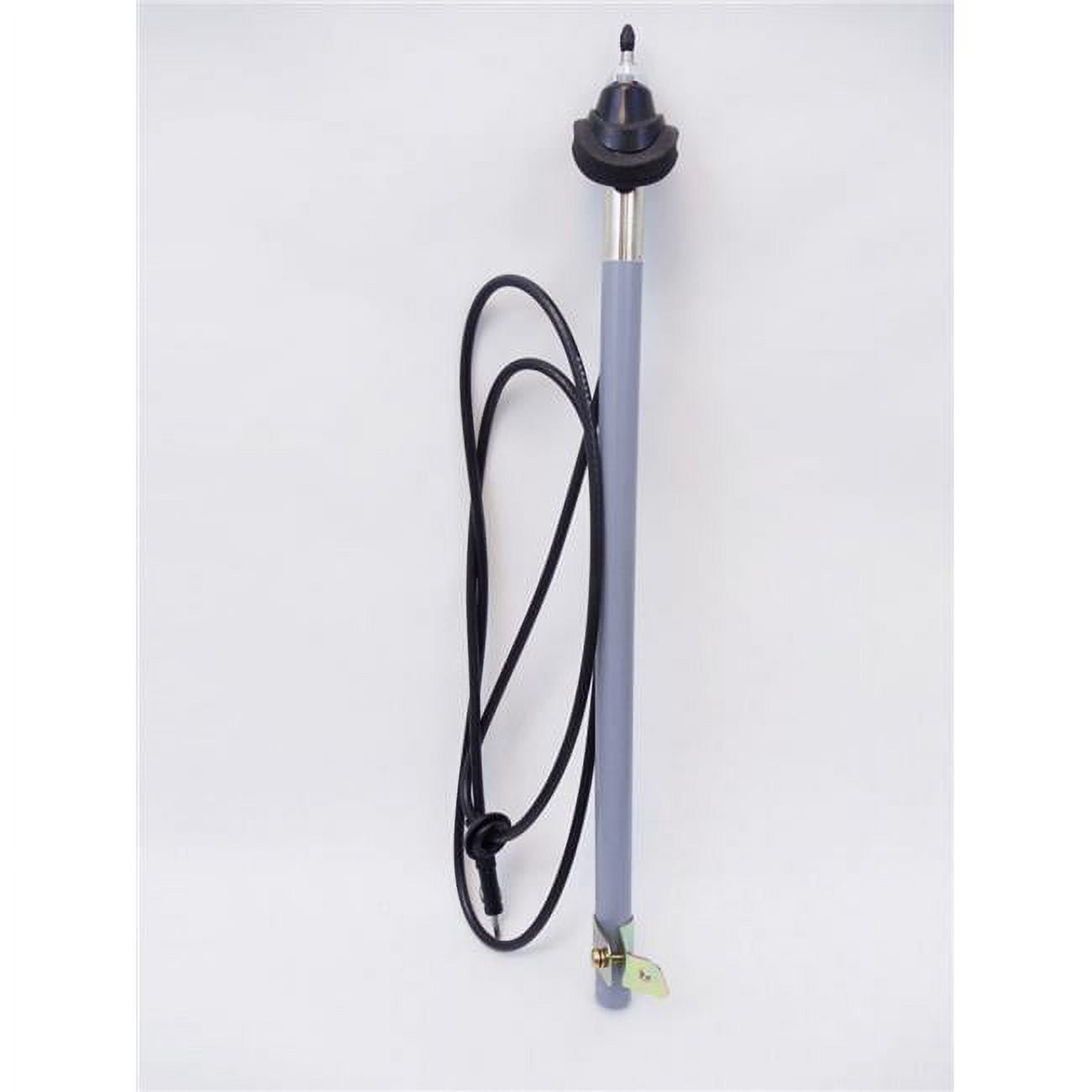 Dodge D50, Plymouth Arrow & Champ 3-Section Chrome with Base Am & Fm Replacement Antenna - Black