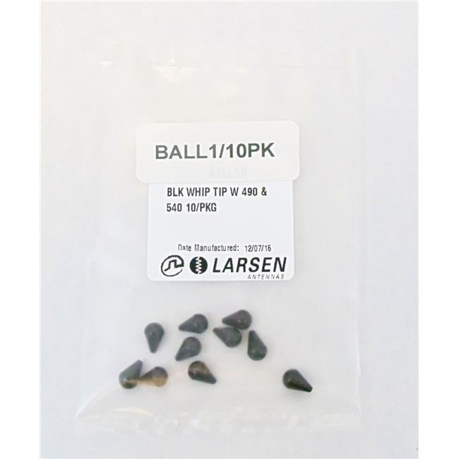 BALL1-10PK Replacement Tips for W490 & W540 Whips - Pack of 10 - Black