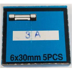 3AMP 3 amp Glass Fuses, Pack of 5