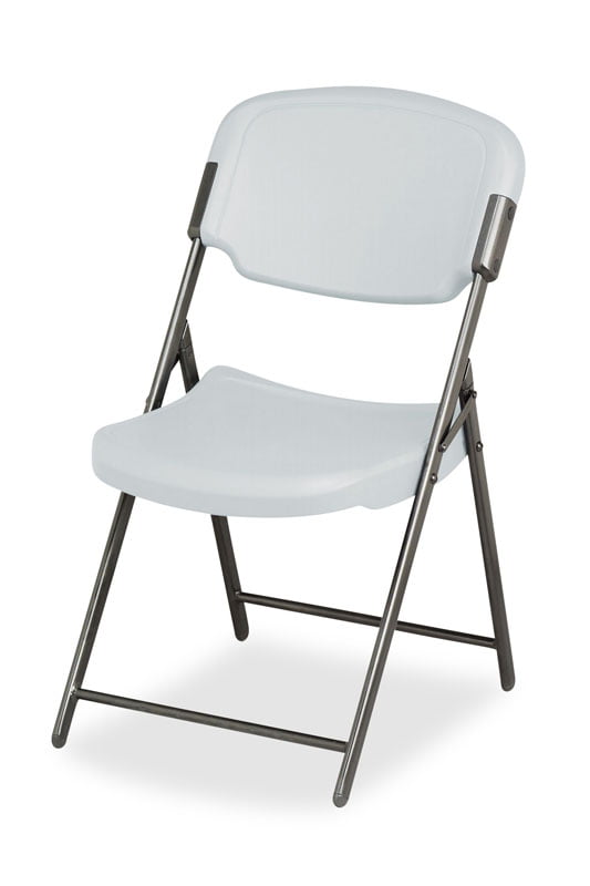 Rough n Ready Commercial Folding Chair, Platinum Granite/Charcoal, 4 PK