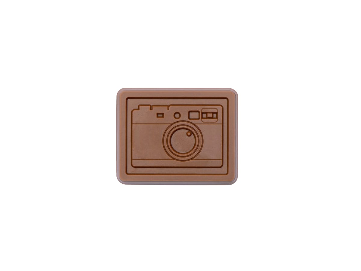 1001 2 x 2 in. Custom Decorated Square Chocolate with Clear Packaging
