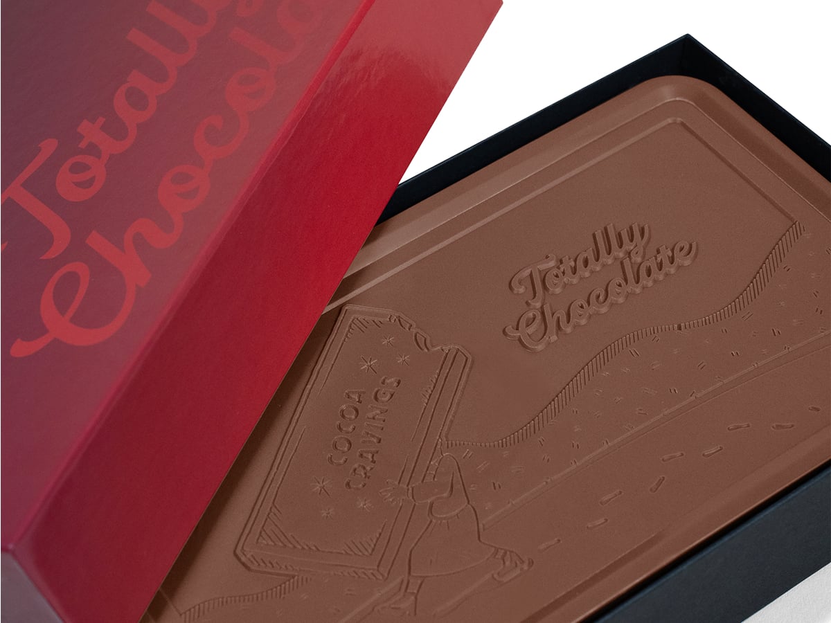 1008 8 oz Mighty Engraved Chocolate Bar with Luxury Custom Packaging