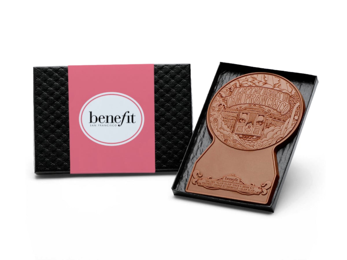1013 4 x 6 in. Custom Decorated Shape Chocolate with Classic Custom Packaging