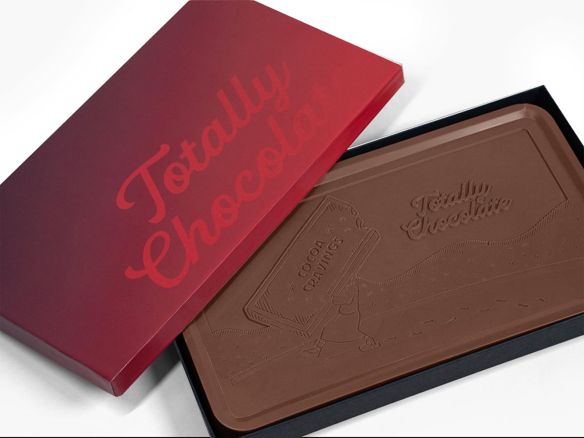 1016S 1 lbs Epic Engraved Chocolate Bar with Classic Custom Packaging